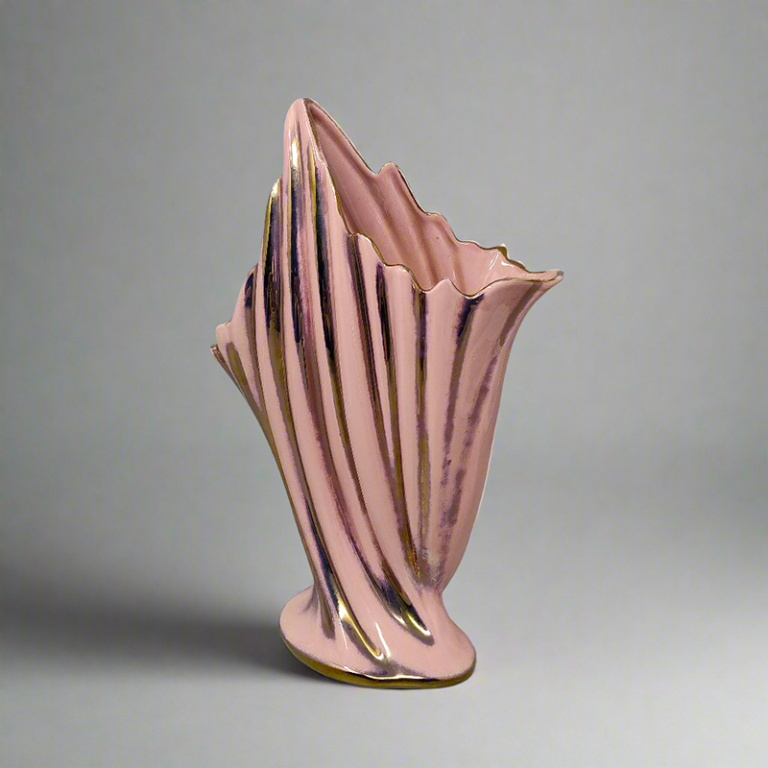 1960s Pink and Gold Vase by SICAS Limited Edition. Made In Italy - Image 4