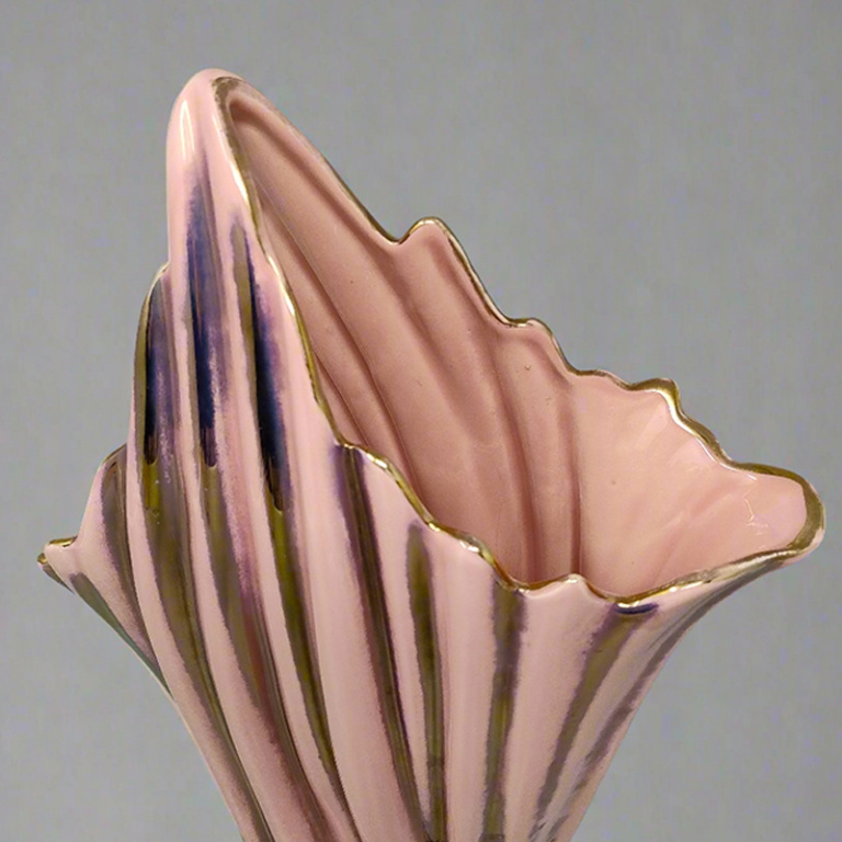 1960s Pink and Gold Vase by SICAS Limited Edition. Made In Italy - Image 6
