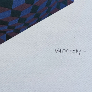 1970s Original Gorgeous Victor Vasarely Op Art Limited Edition Lithograph