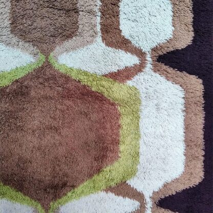 1970s space age rug, Pure wool made in Italy - Image 5