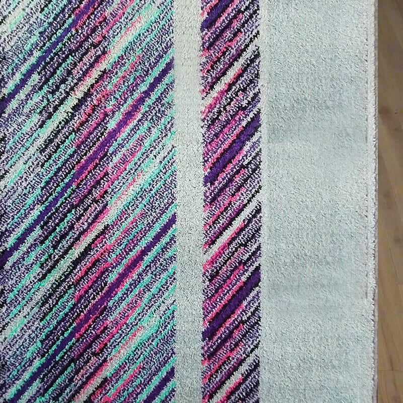 1980s Gorgeous Geometric Italian Woolen Rug by Missoni for T&J Vesto