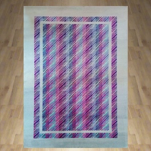 1980s Gorgeous Geometric Italian Woolen Rug by Missoni for T&J Vesto