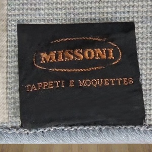1980s Gorgeous Geometric Italian Woolen Rug by Missoni for T&J Vesto
