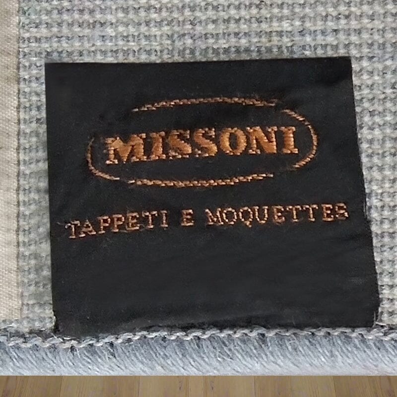 1980s Gorgeous Geometric Italian Woolen Rug by Missoni for T&J Vesto