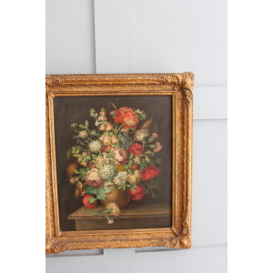 19th Century Floral Still Life With Fox Gloves And Honeysuckle