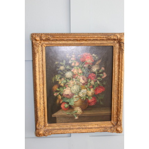 19th Century Floral Still Life With Fox Gloves And Honeysuckle