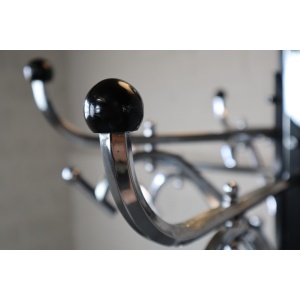 Large Art Deco chromed coat rack/floor lamp, early 20th century