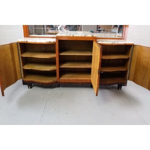 Art Deco buffet, Macassar Ebony and Walnut Burl, 1920-1930
