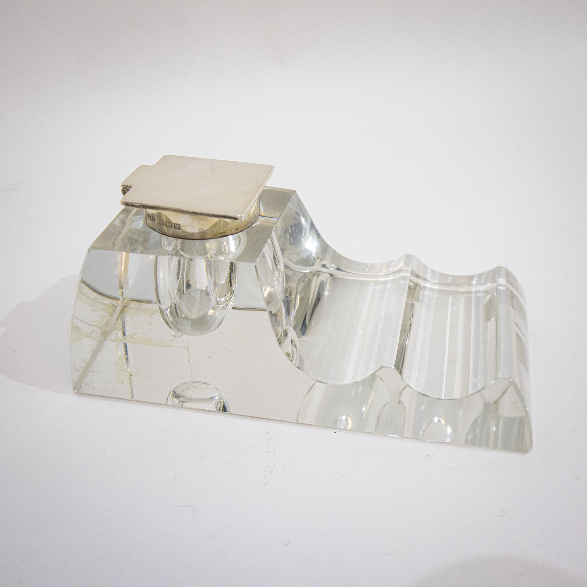 Silver & Glass Inkwell