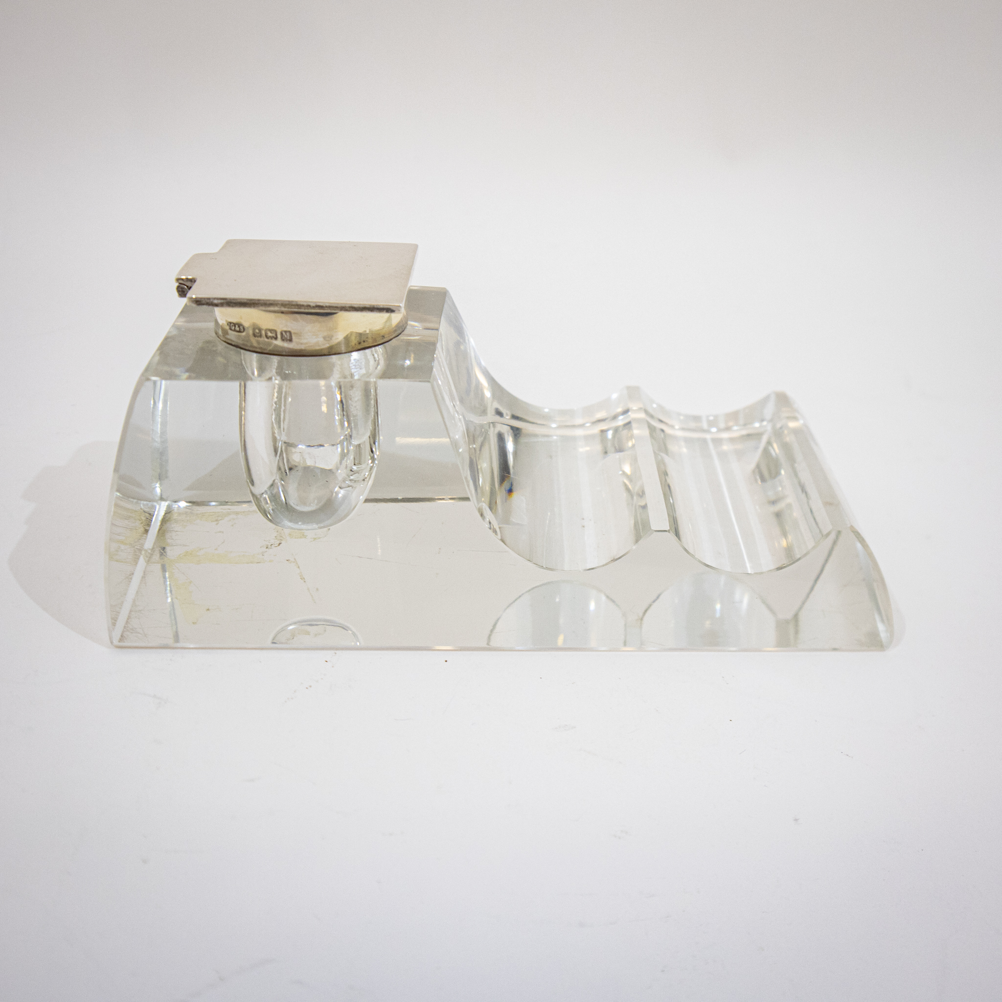 Silver & Glass Inkwell