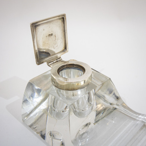 Silver & Glass Inkwell