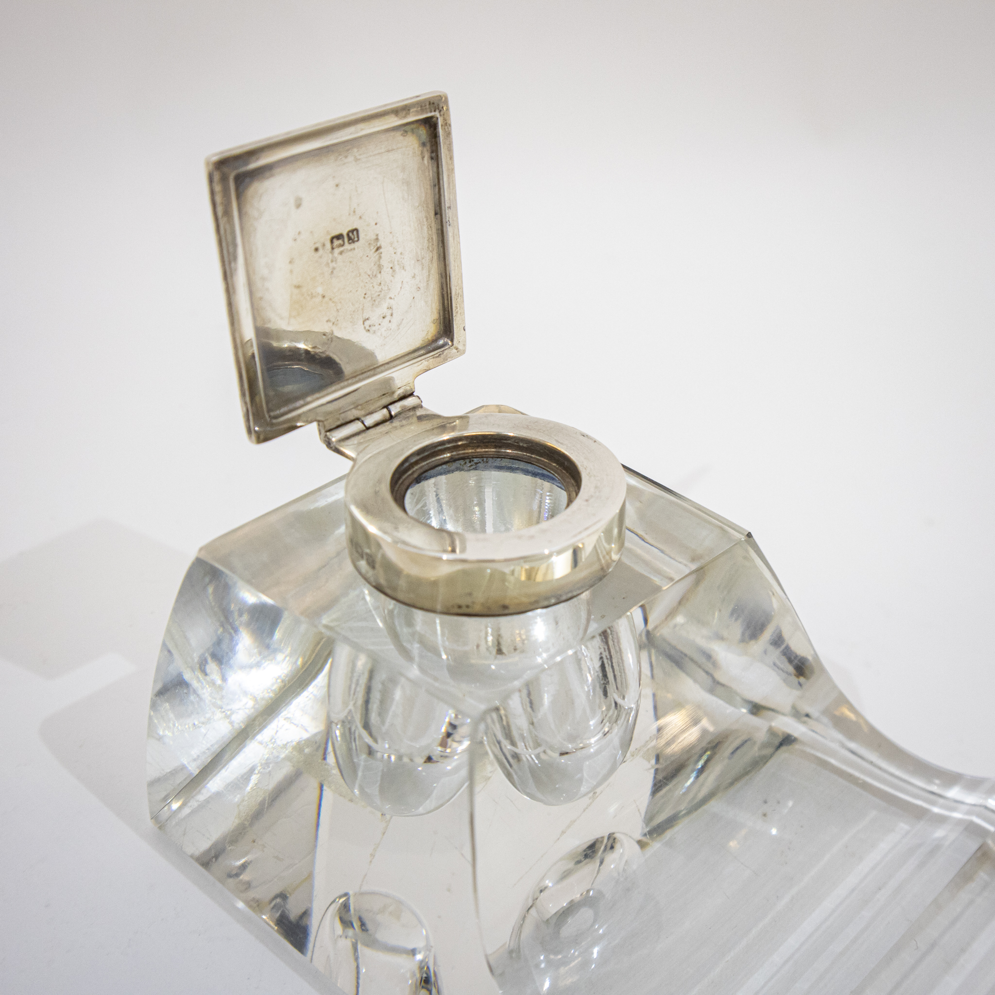 Silver & Glass Inkwell