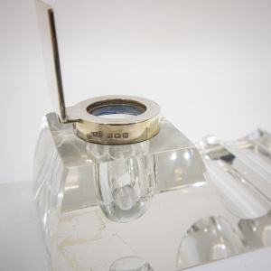 Silver & Glass Inkwell