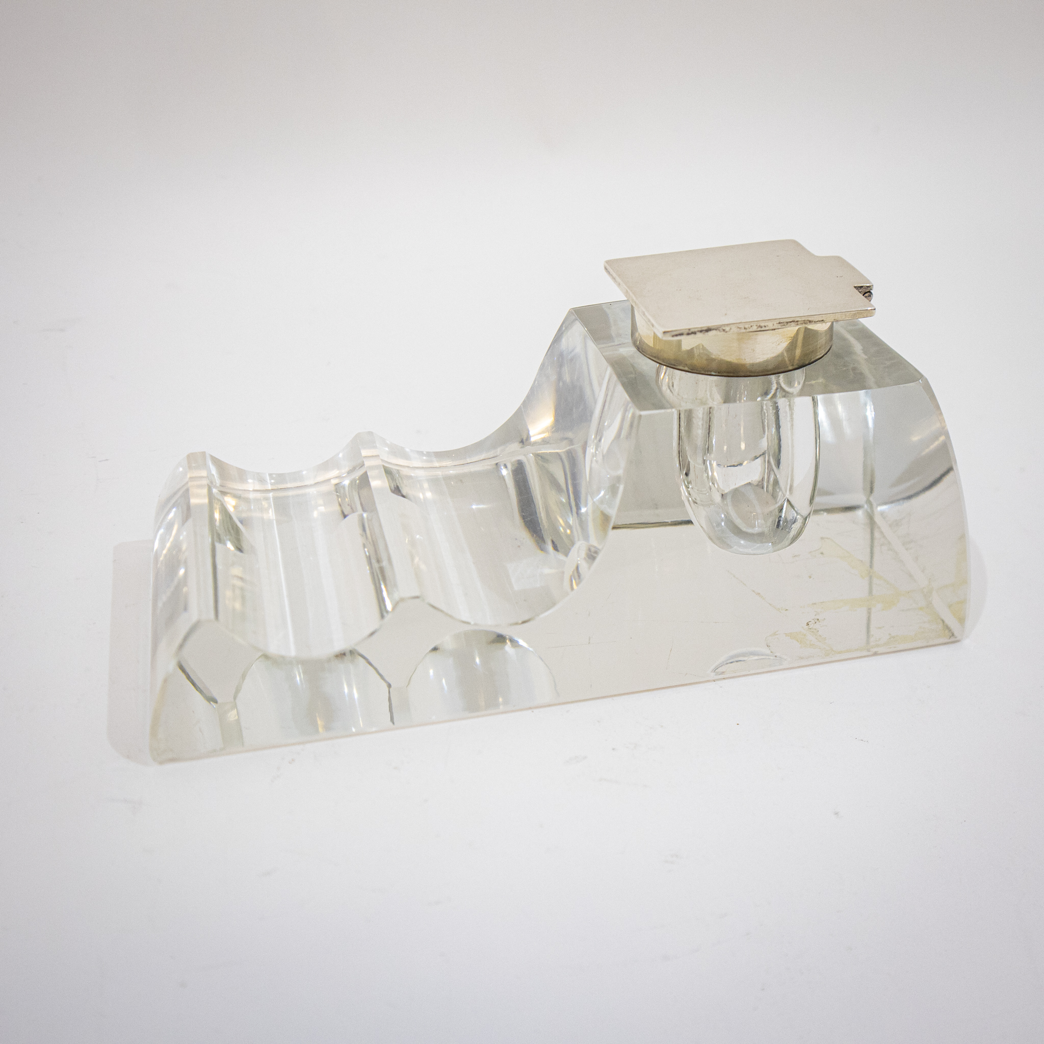 Silver & Glass Inkwell