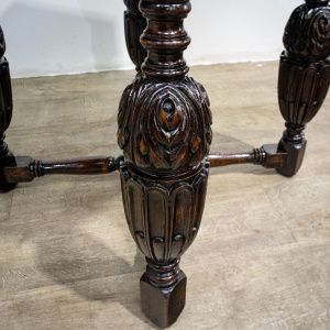 Ornately Carved Oak Side Table