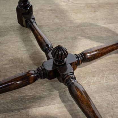 Ornately Carved Oak Side Table - Image 7