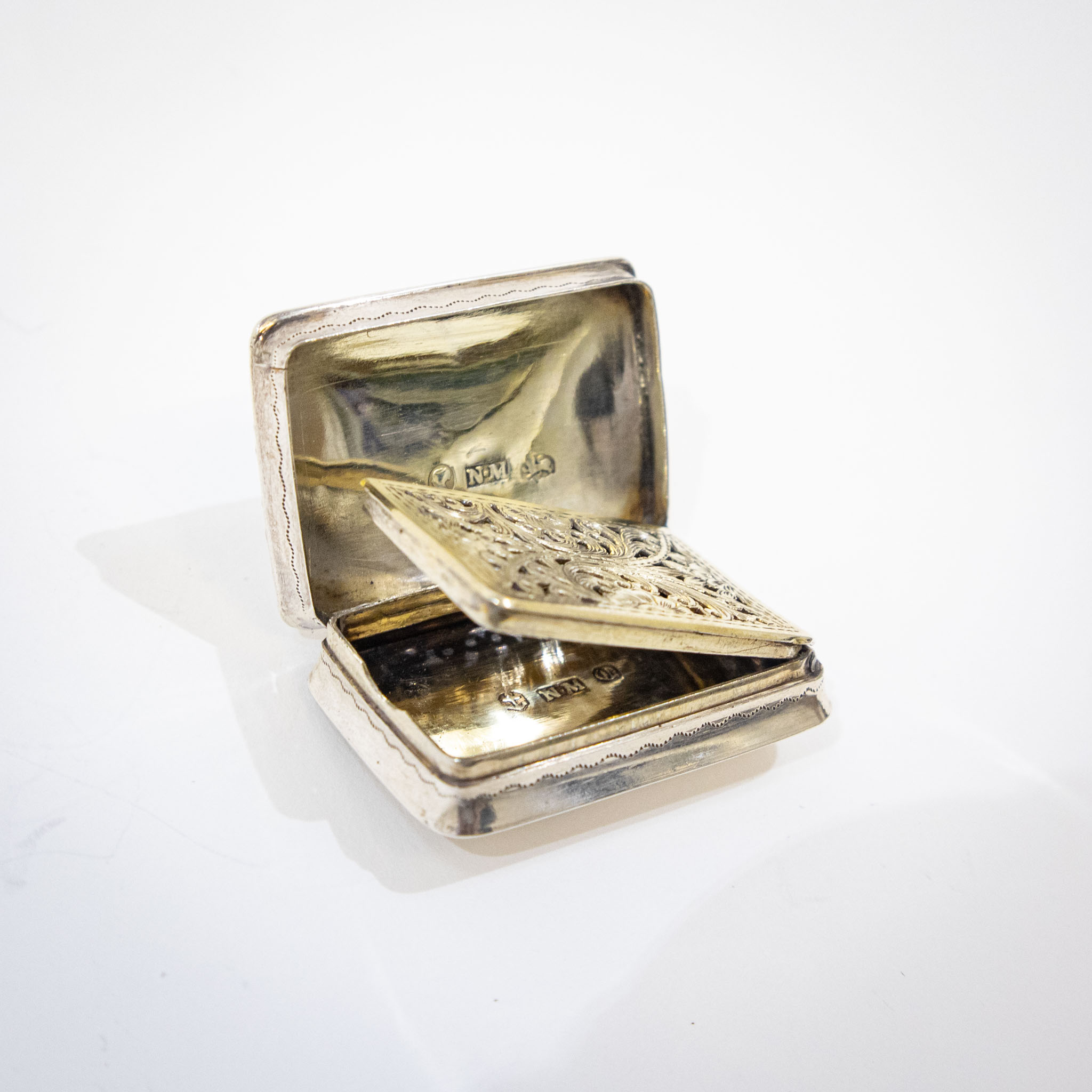 Victorian Silver Vinaigrette by Nathaniel Mills