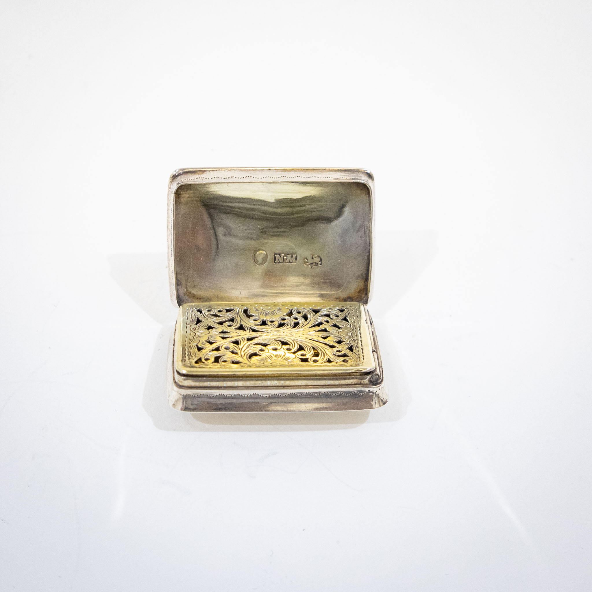 Victorian Silver Vinaigrette by Nathaniel Mills
