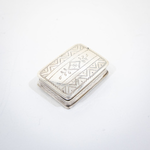 Victorian Silver Vinaigrette by Nathaniel Mills
