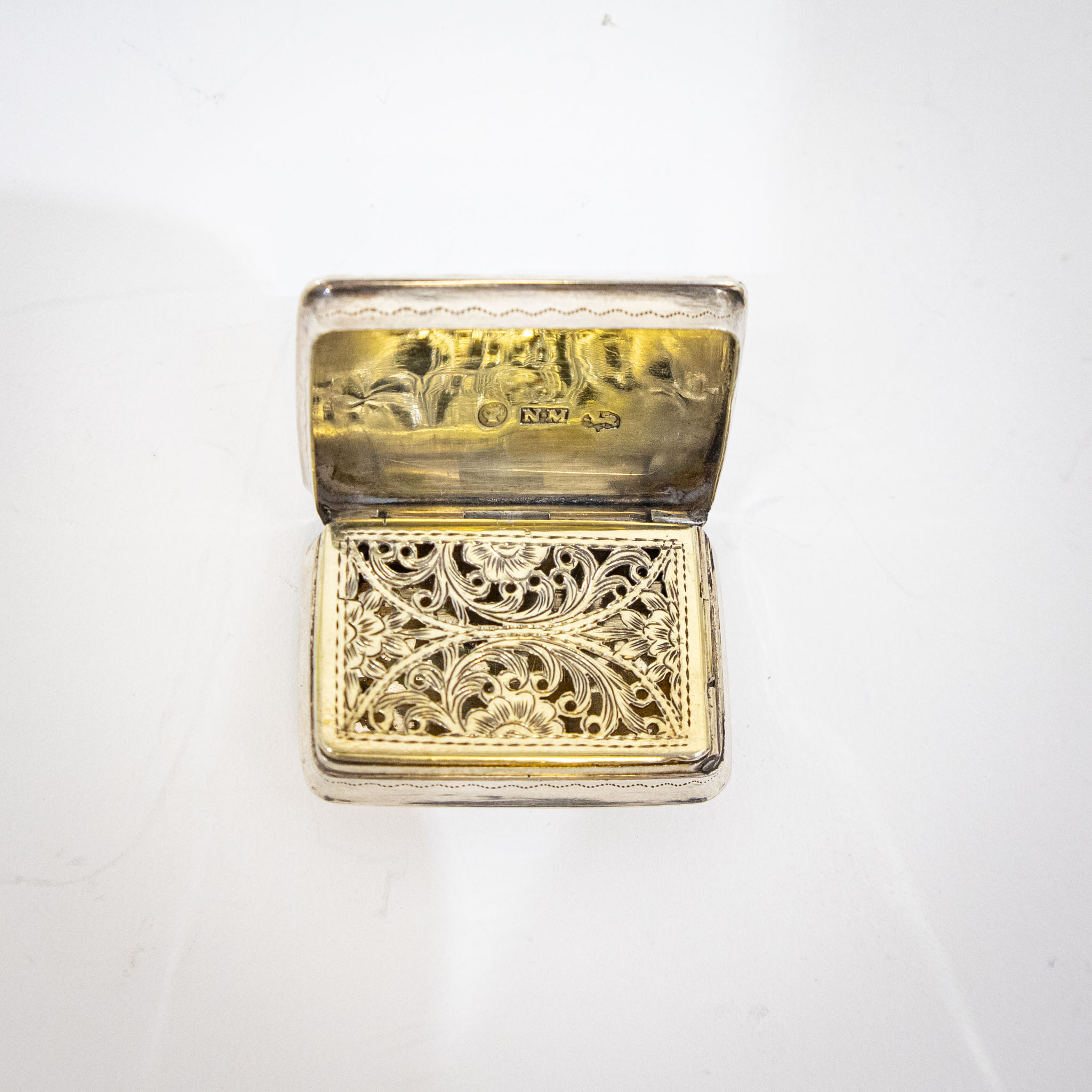 Victorian Silver Vinaigrette by Nathaniel Mills