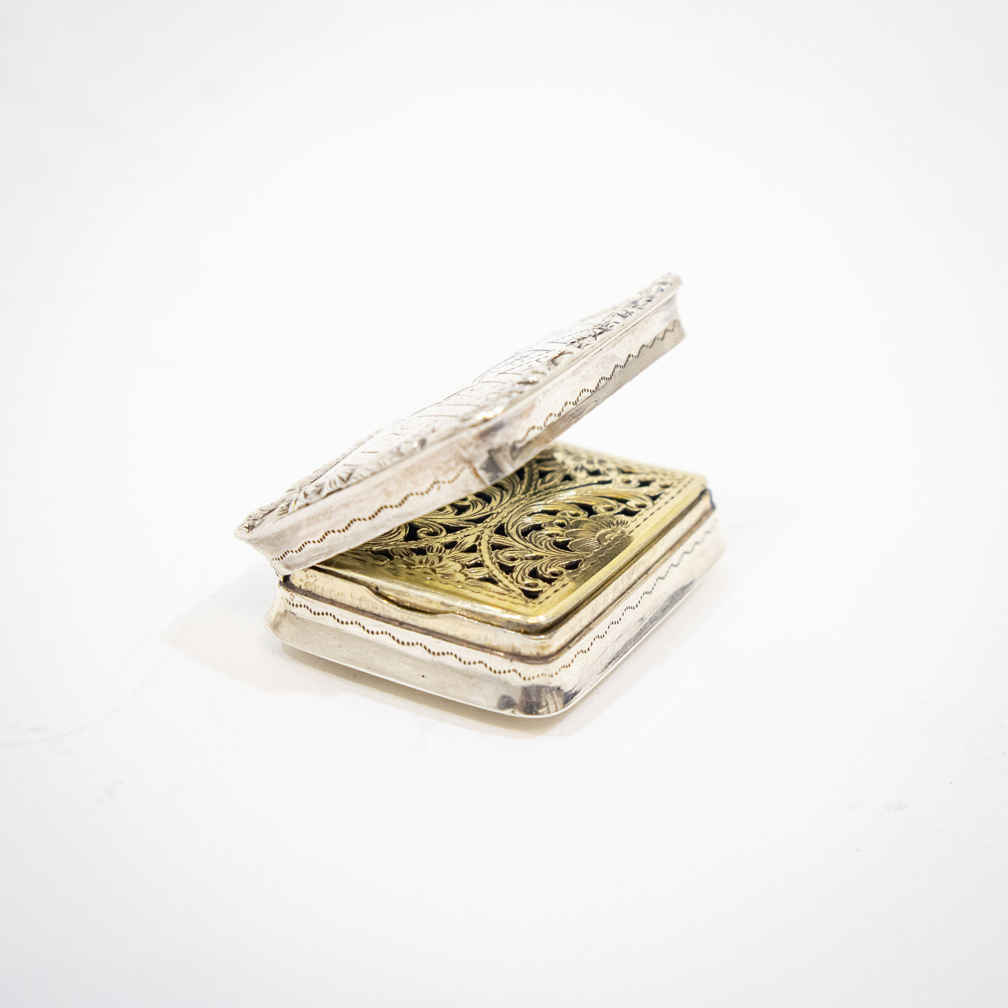 Victorian Silver Vinaigrette by Nathaniel Mills