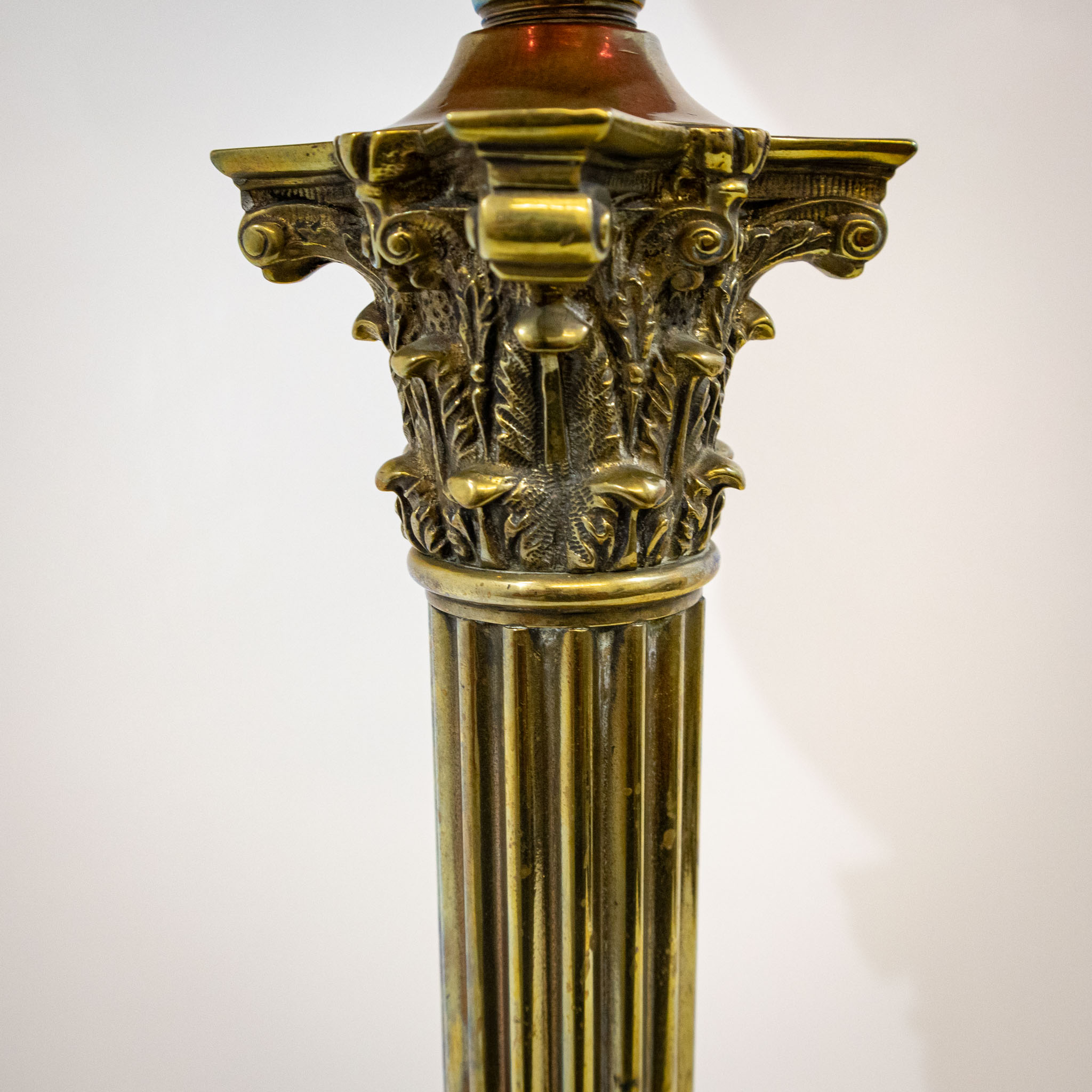 Victorian Oil Lamp with Original Cranberry Glass