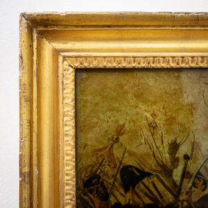Reverse Glass Painting of Napolean’s Return from Elba, after Steuben
