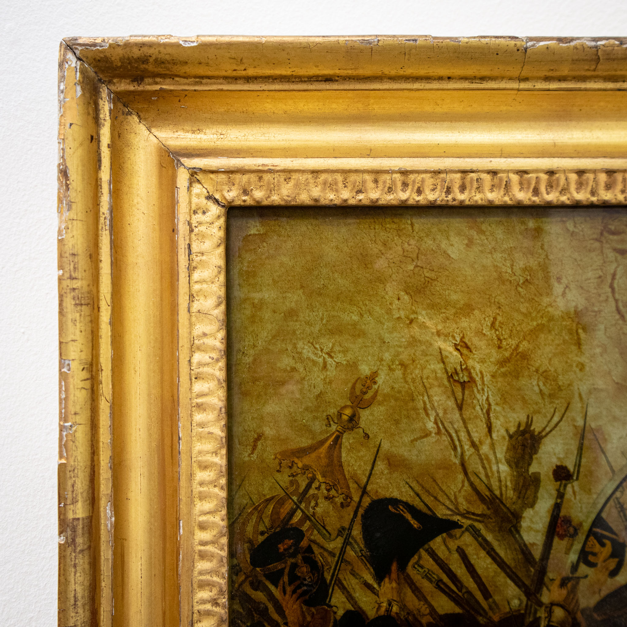 Reverse Glass Painting of Napolean’s Return from Elba, after Steuben