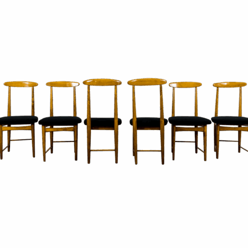 Set Of 6 Dining Chairs By Bernard Malendowicz, Poland, 1960's