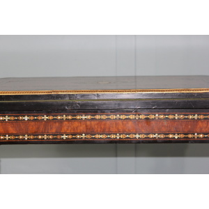 19th century French Napoleon III inlaid card table