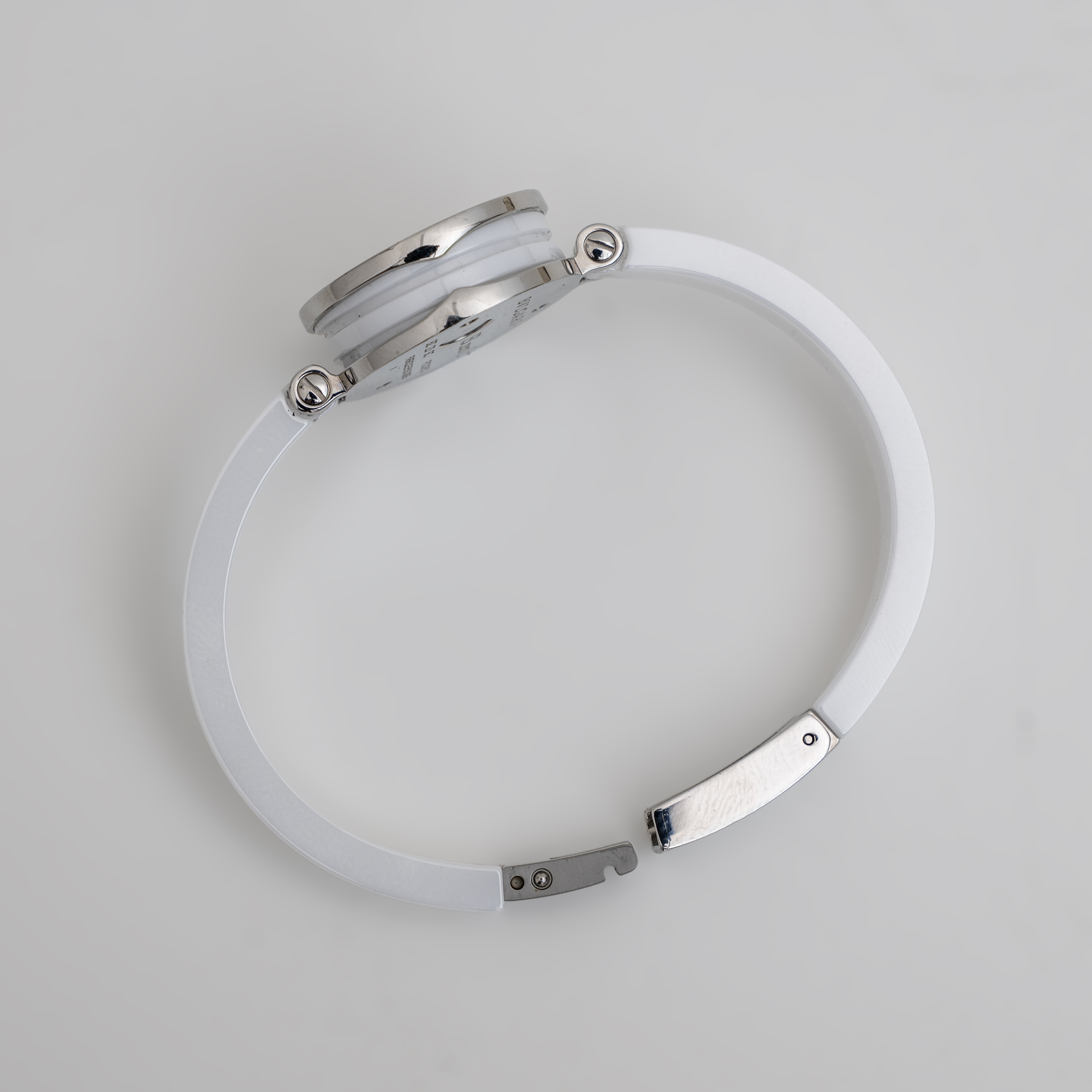 White Dial B-Zero1 Ceramic Quartz Wristwatch By Bvlgari