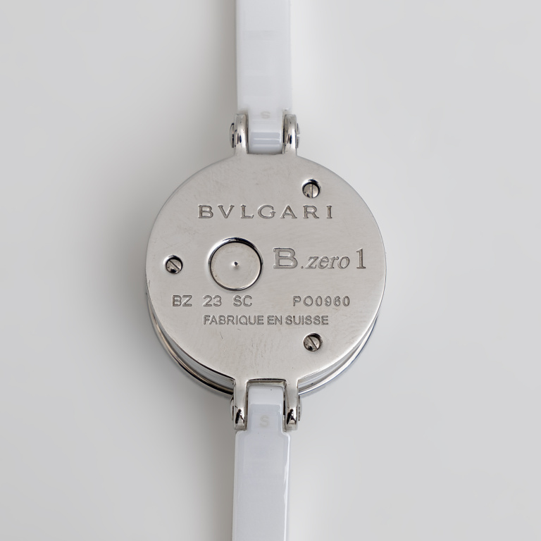 White Dial B-Zero1 Ceramic Quartz Wristwatch By Bvlgari - Image 4