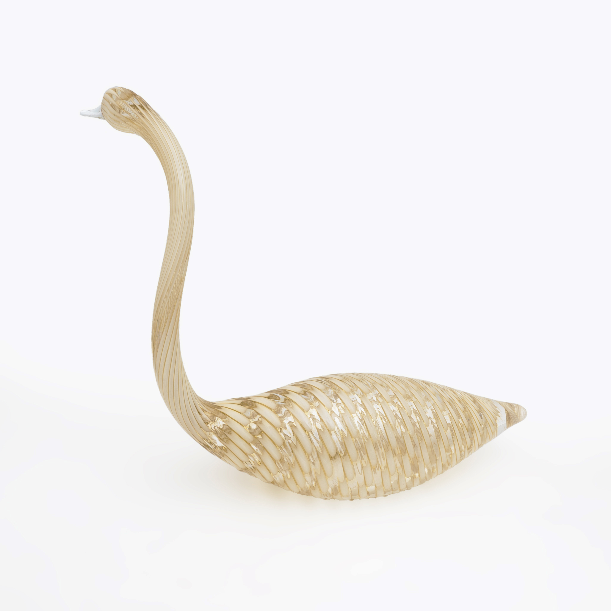 Licio Zanetti Mid-Century Modern Murano Blown Glass Swan