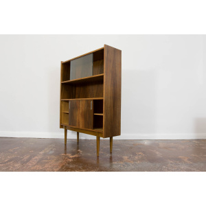 Walnut Display Cabinet, Bytomskie Fabryki Mebli, Poland, 1960's