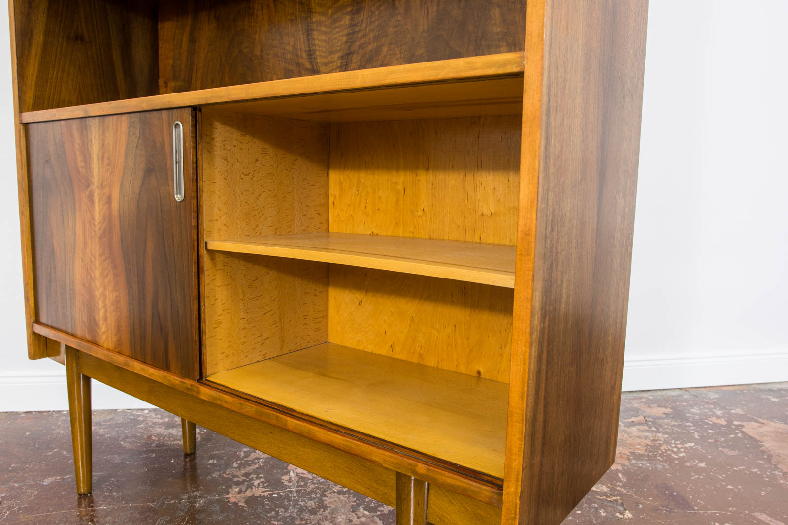 Walnut Display Cabinet, Bytomskie Fabryki Mebli, Poland, 1960's