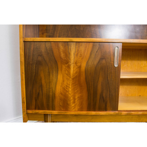 Walnut Display Cabinet, Bytomskie Fabryki Mebli, Poland, 1960's