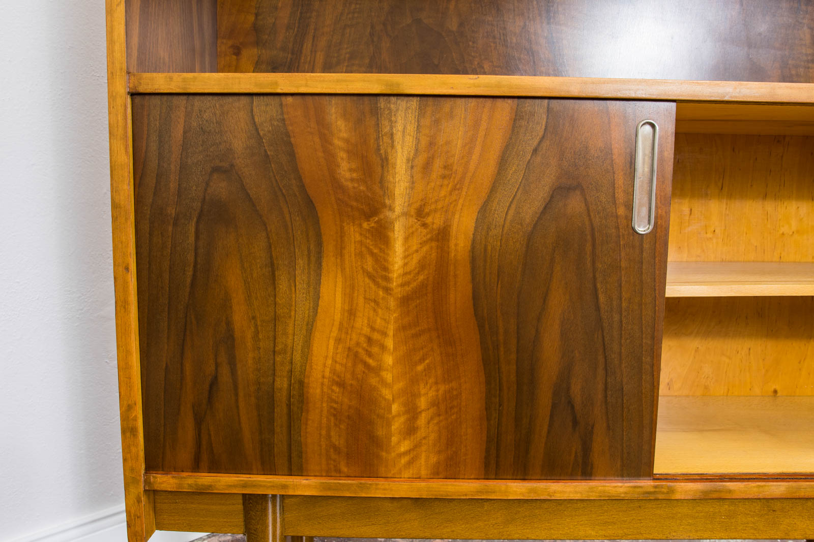 Walnut Display Cabinet, Bytomskie Fabryki Mebli, Poland, 1960's