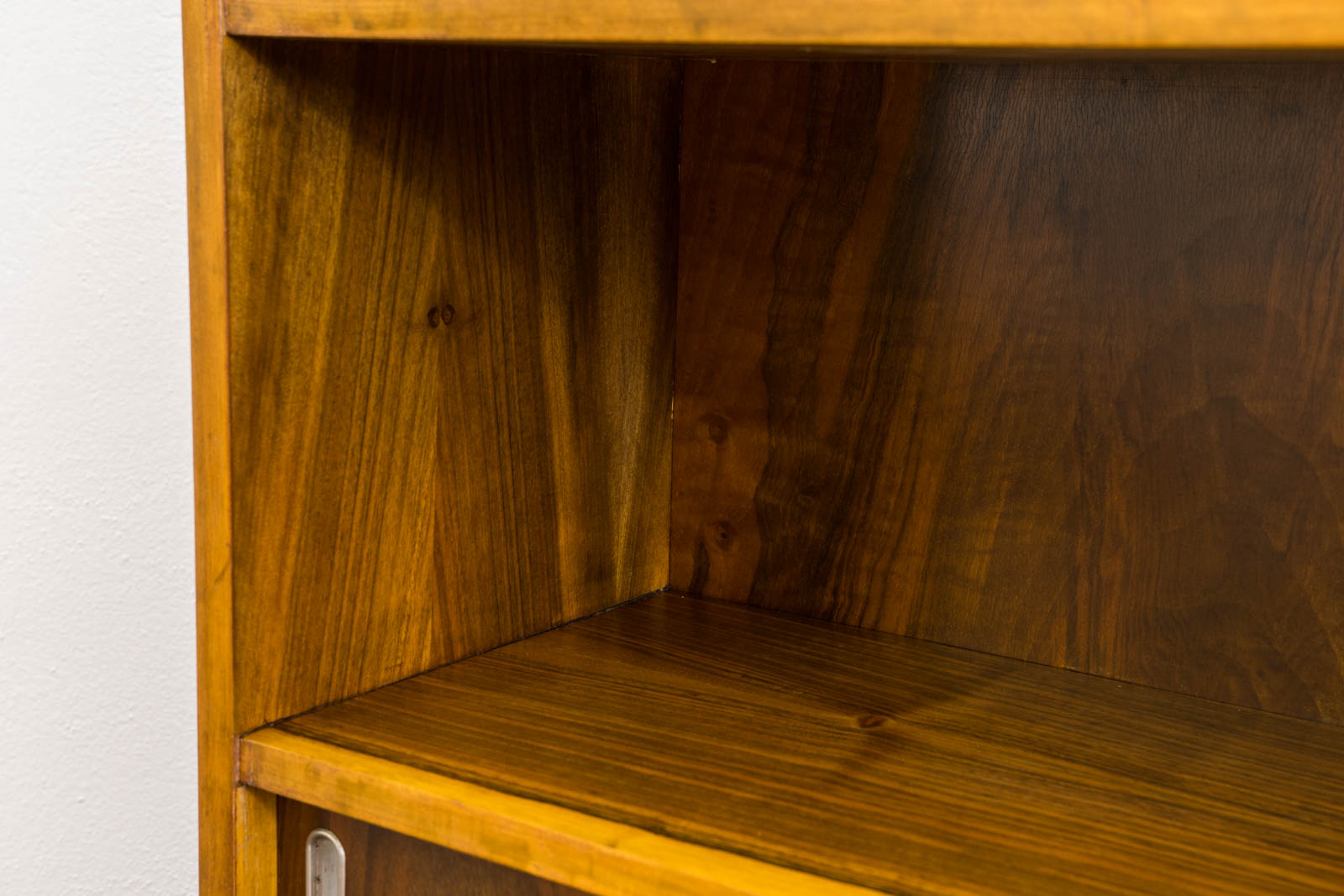 Walnut Display Cabinet, Bytomskie Fabryki Mebli, Poland, 1960's