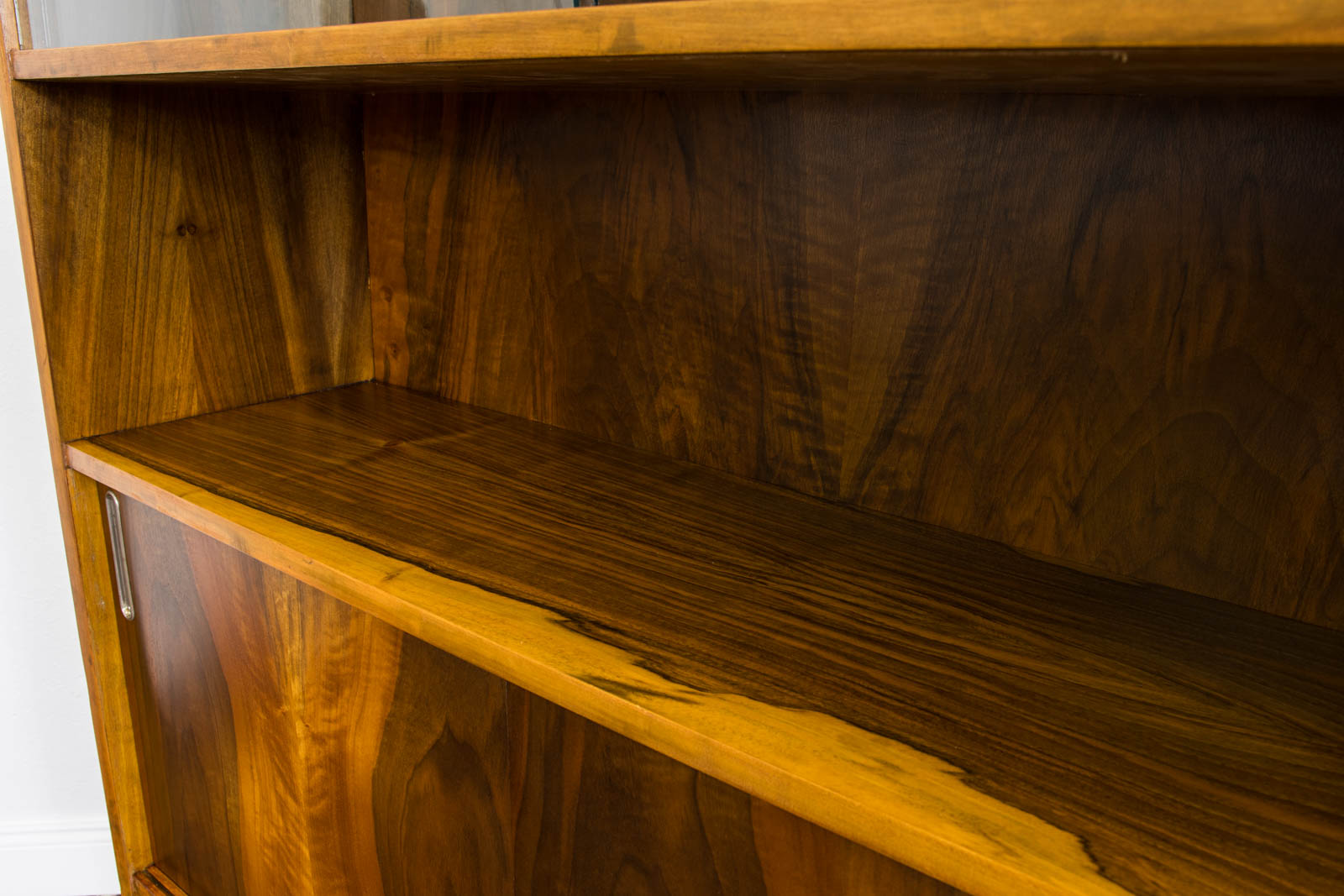 Walnut Display Cabinet, Bytomskie Fabryki Mebli, Poland, 1960's
