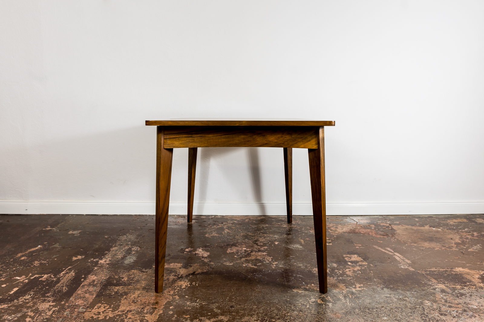 Restored Walnut Mid-Century Dining Table, Poland, 1960's
