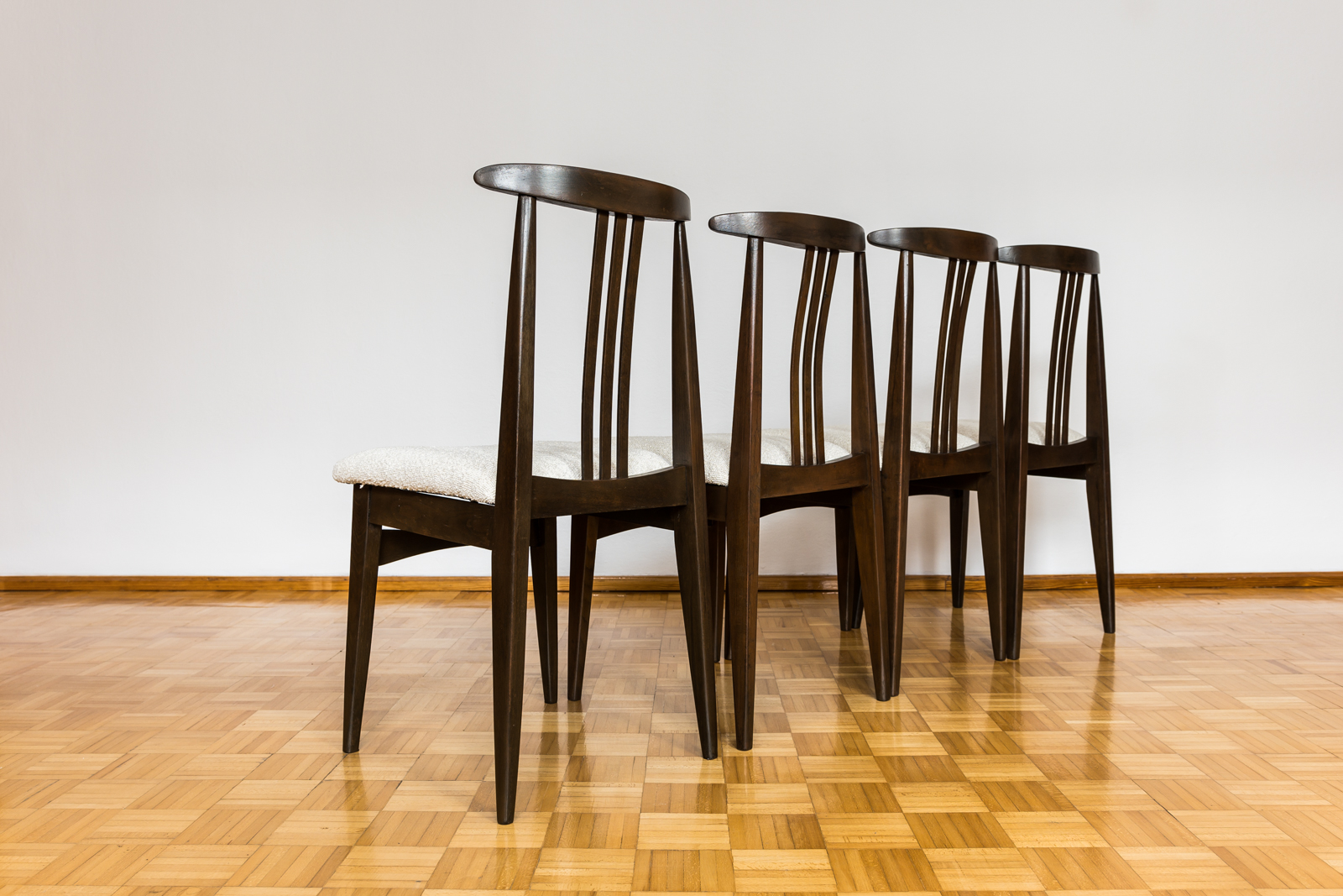 Set of 4, Dining Chairs designed by M. Zieliński, Poland, 1960s