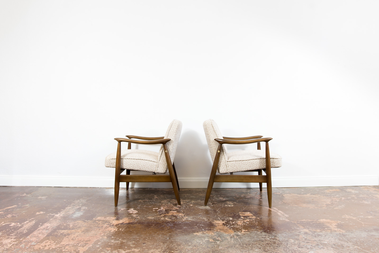 Pair of "Gfm 87" Armchairs By Juliusz Kędziorek for GFM, Poland, 1960s