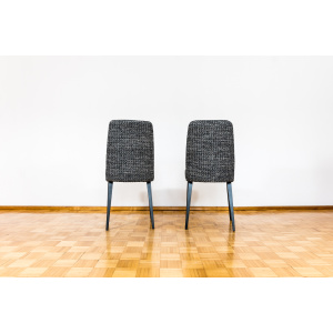 Mid-Century Black Chairs, Poland, 1960s, Set Of 6