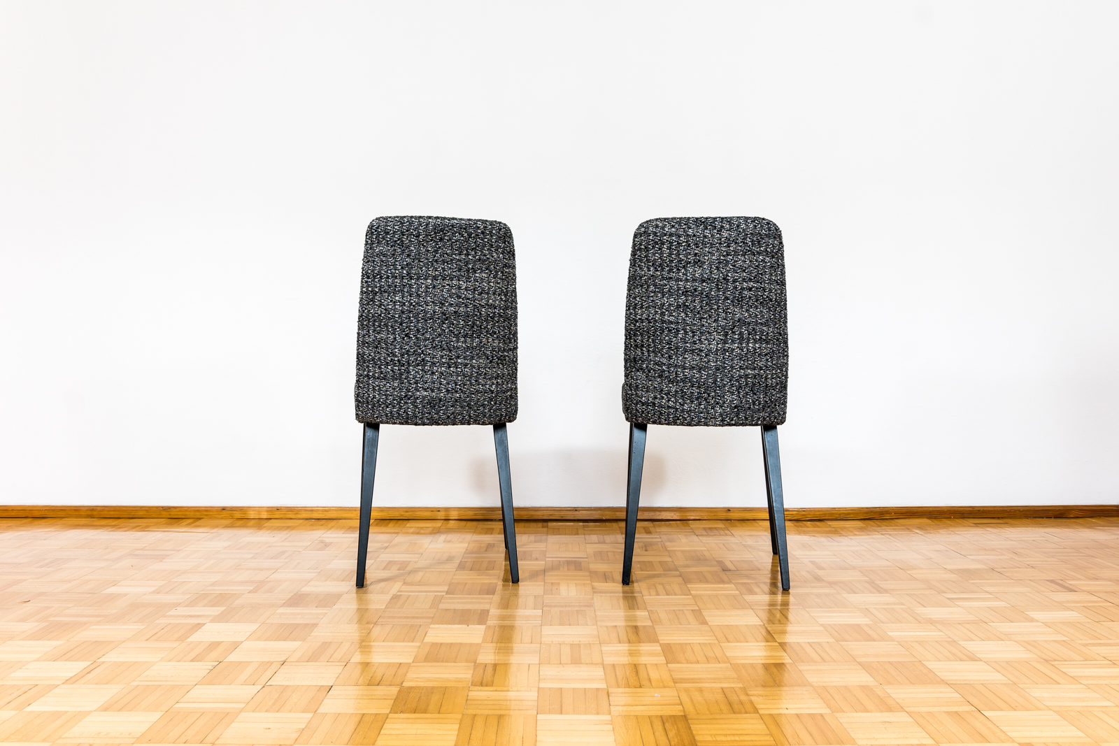Mid-Century Black Chairs, Poland, 1960s, Set Of 6