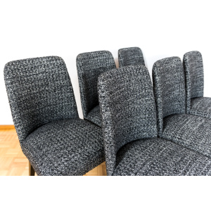 Mid-Century Black Chairs, Poland, 1960s, Set Of 6