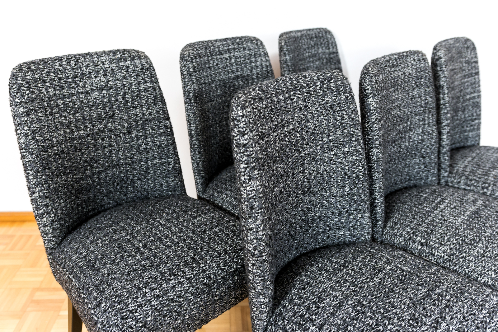 Mid-Century Black Chairs, Poland, 1960s, Set Of 6