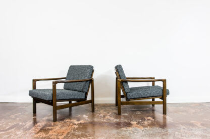 Pair Of black B-7522 Armchairs By Zenon Bączyk 1960’S - Image 6