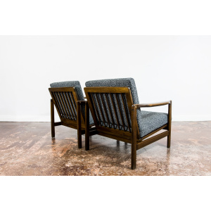 Pair Of black B-7522 Armchairs By Zenon Bączyk 1960’S