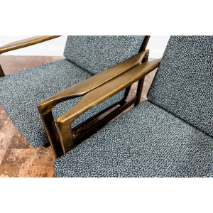 Pair Of black B-7522 Armchairs By Zenon Bączyk 1960’S