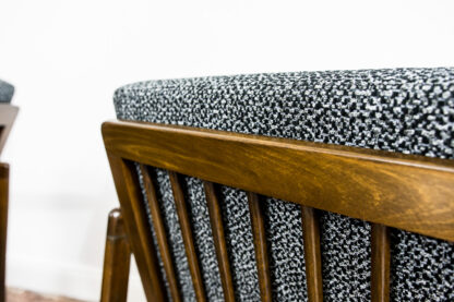 Pair Of black B-7522 Armchairs By Zenon Bączyk 1960’S - Image 12